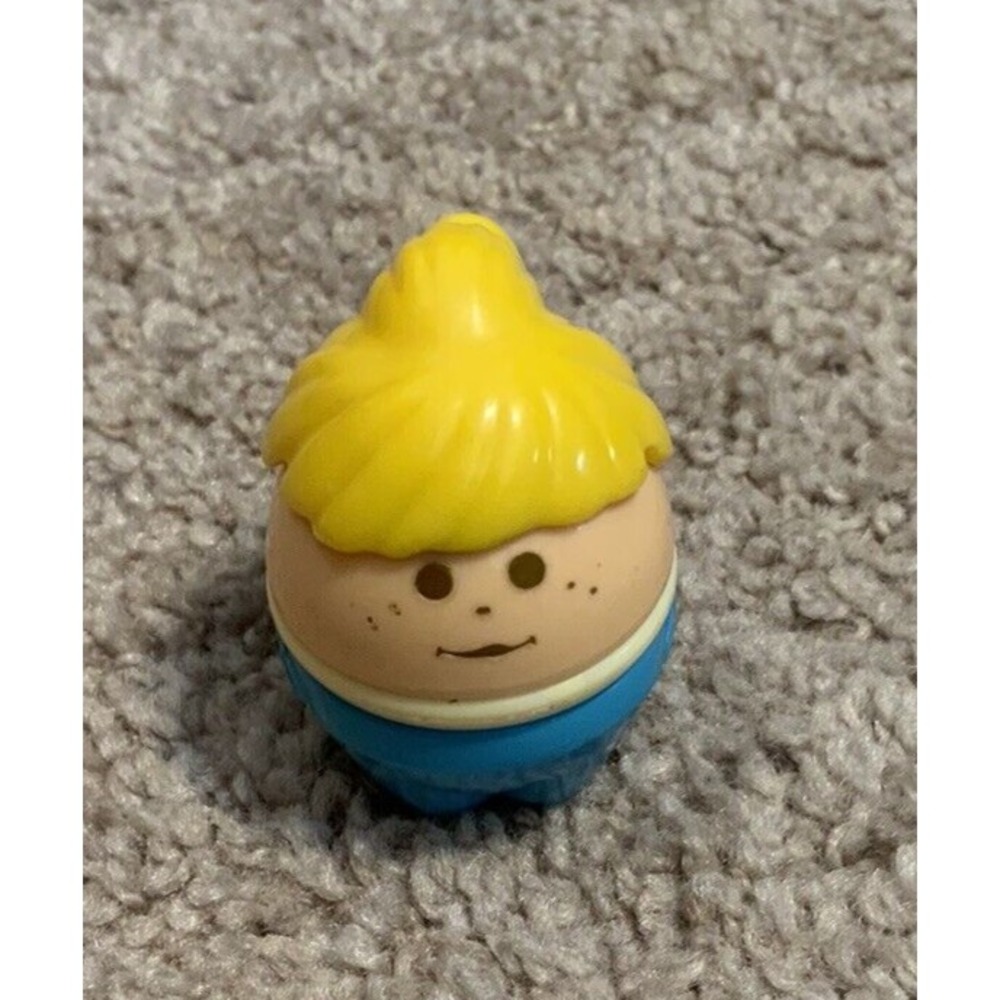 Vintage Little Tikes‎ Toddle Tots Blonde Girl Ponytail with Blue Pants 2"